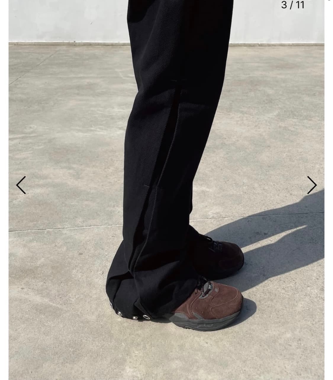 (L)레이크랙 커브드 팬츠 상품이미지1