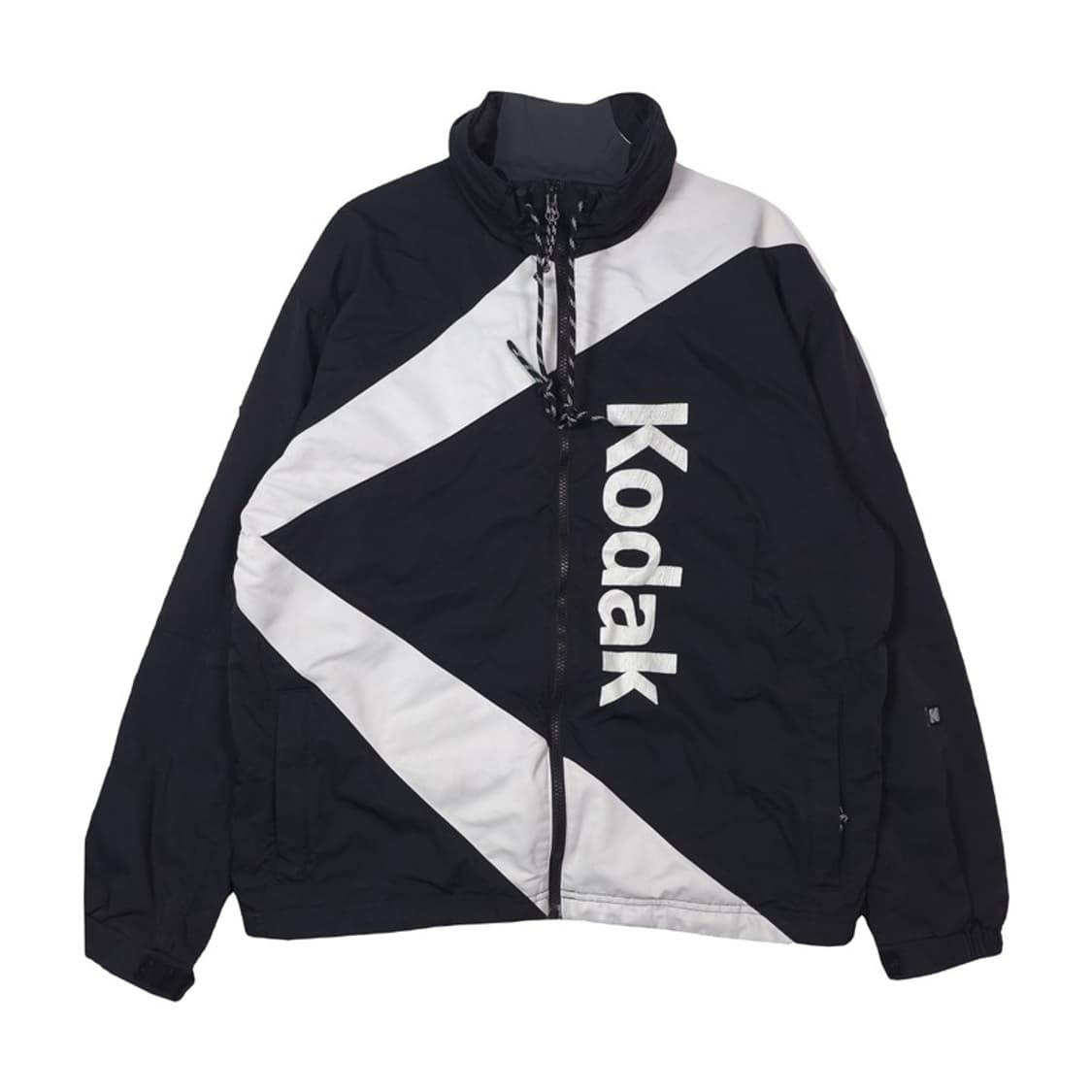 Kodak 빅로고 사선 배색 패딩 점퍼 블랙 L 상품이미지1