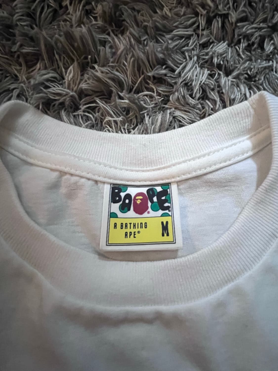 베이프 에이프 헤드 카타카나 롱슬리브 티셔츠 화이트 상품이미지2