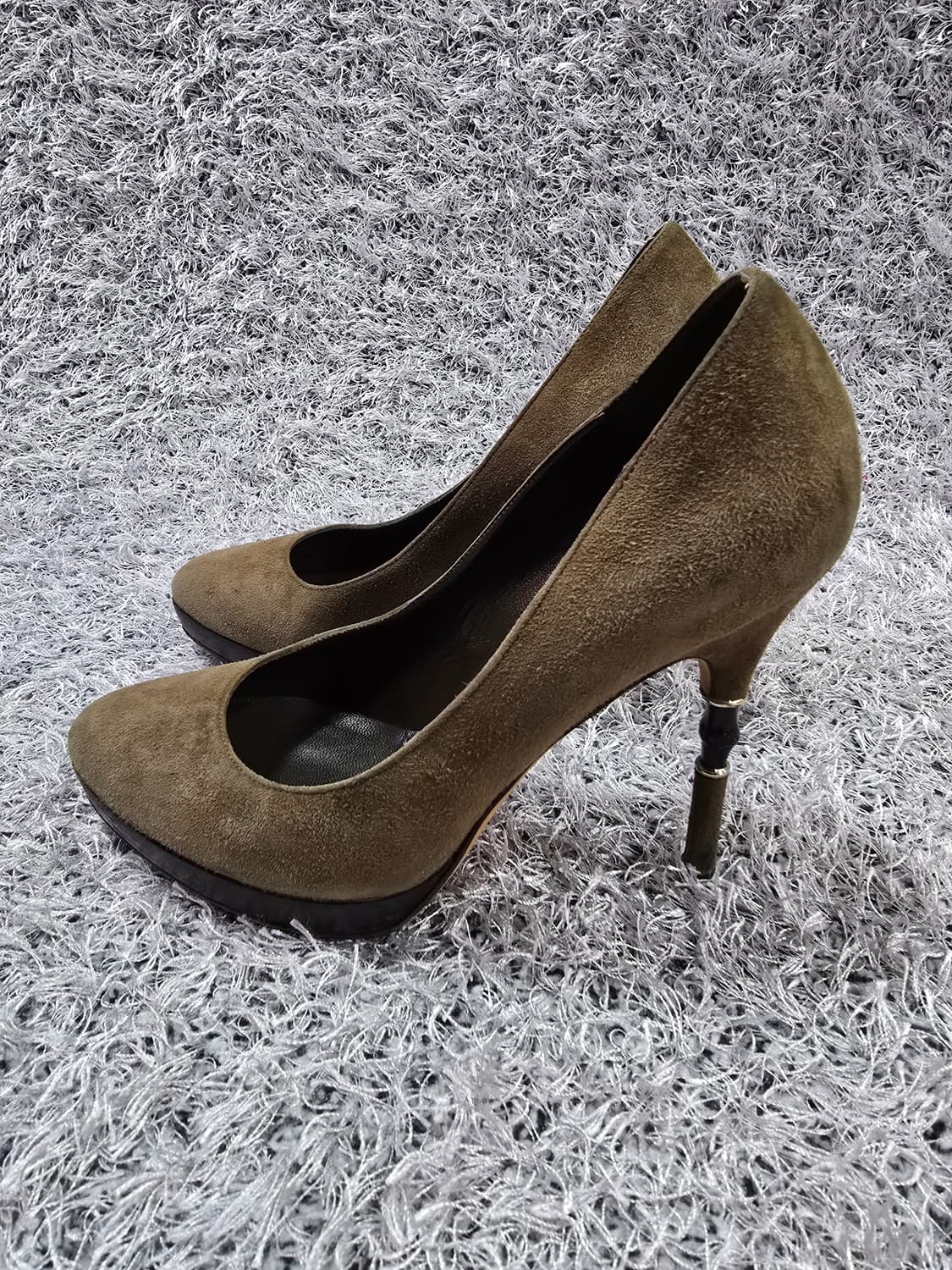 구찌 스웨이드 하이힐 36.5 상품이미지1