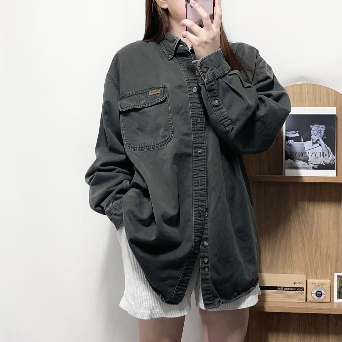 [정품] 칼하트 빈티지카키 포켓 워크 셔츠 [ L ] 상품이미지2