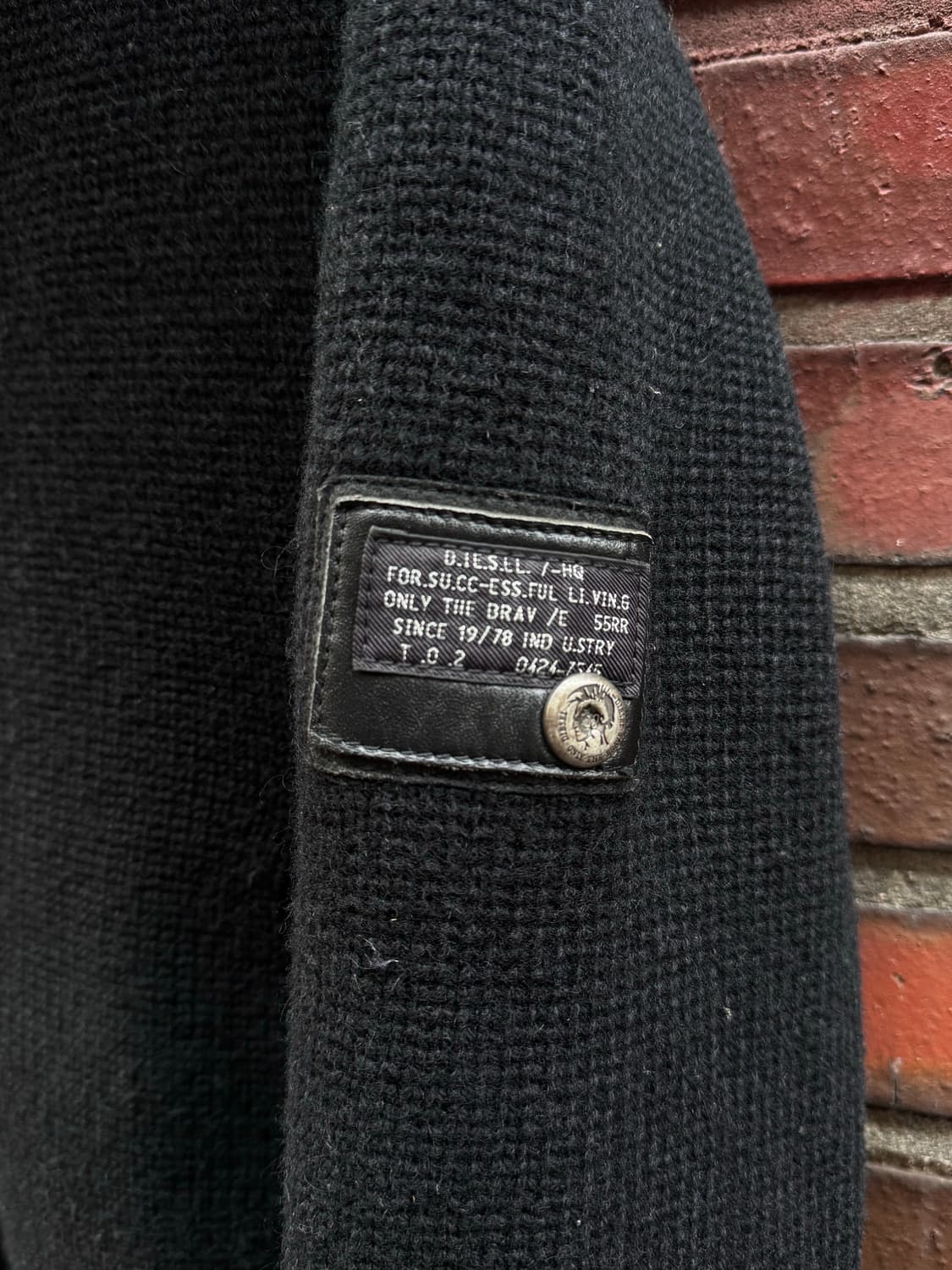 Diesel 디젤 하이넥 울 니트 후드집업  상품이미지5