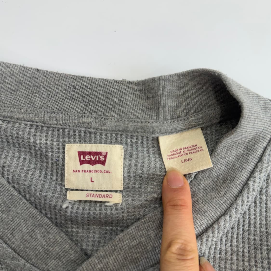 Levi’s 리바이스 헨리넥 그레이 니트 롱슬리브 상품이미지5