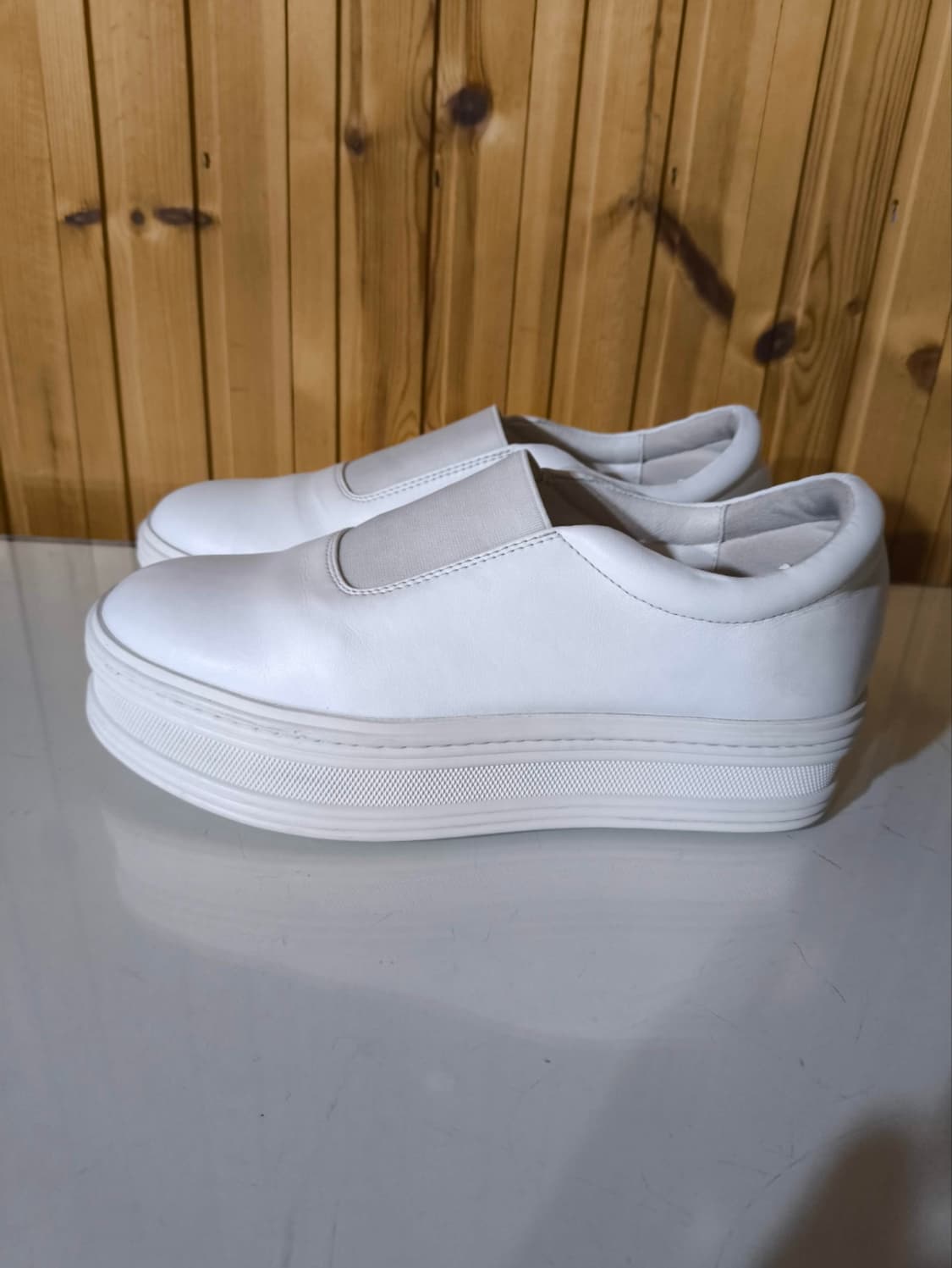 235mm 강자매 강시스터 소가죽 플랫폼 스니커즈 상품이미지2