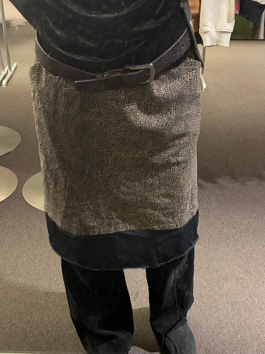 44)Japanese vintage 레오파드 레이어드 미디 스커트 상품이미지2