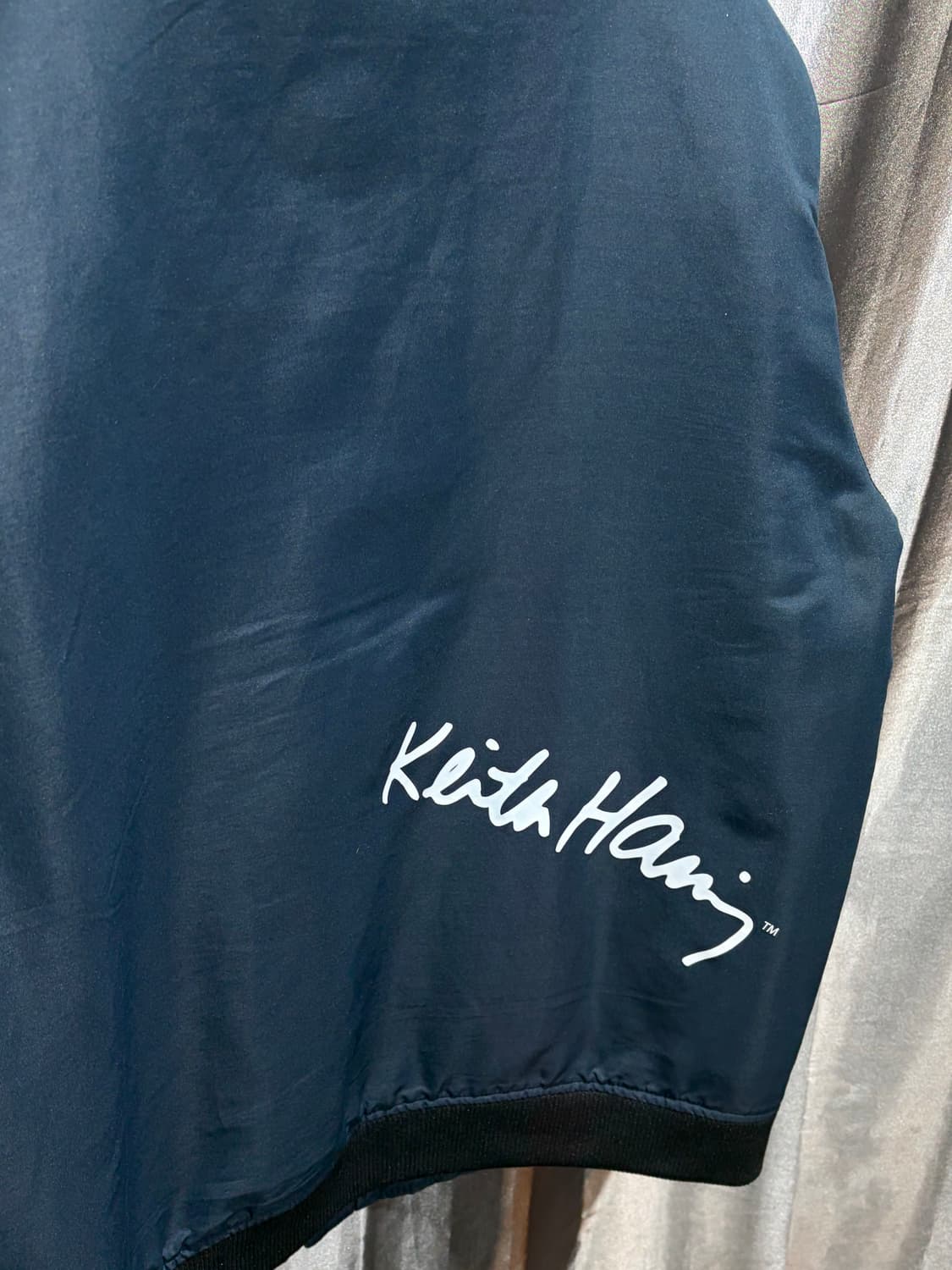 L 키스 해링 심볼로고 포켓 네이비 MA-1 자켓 상품이미지5