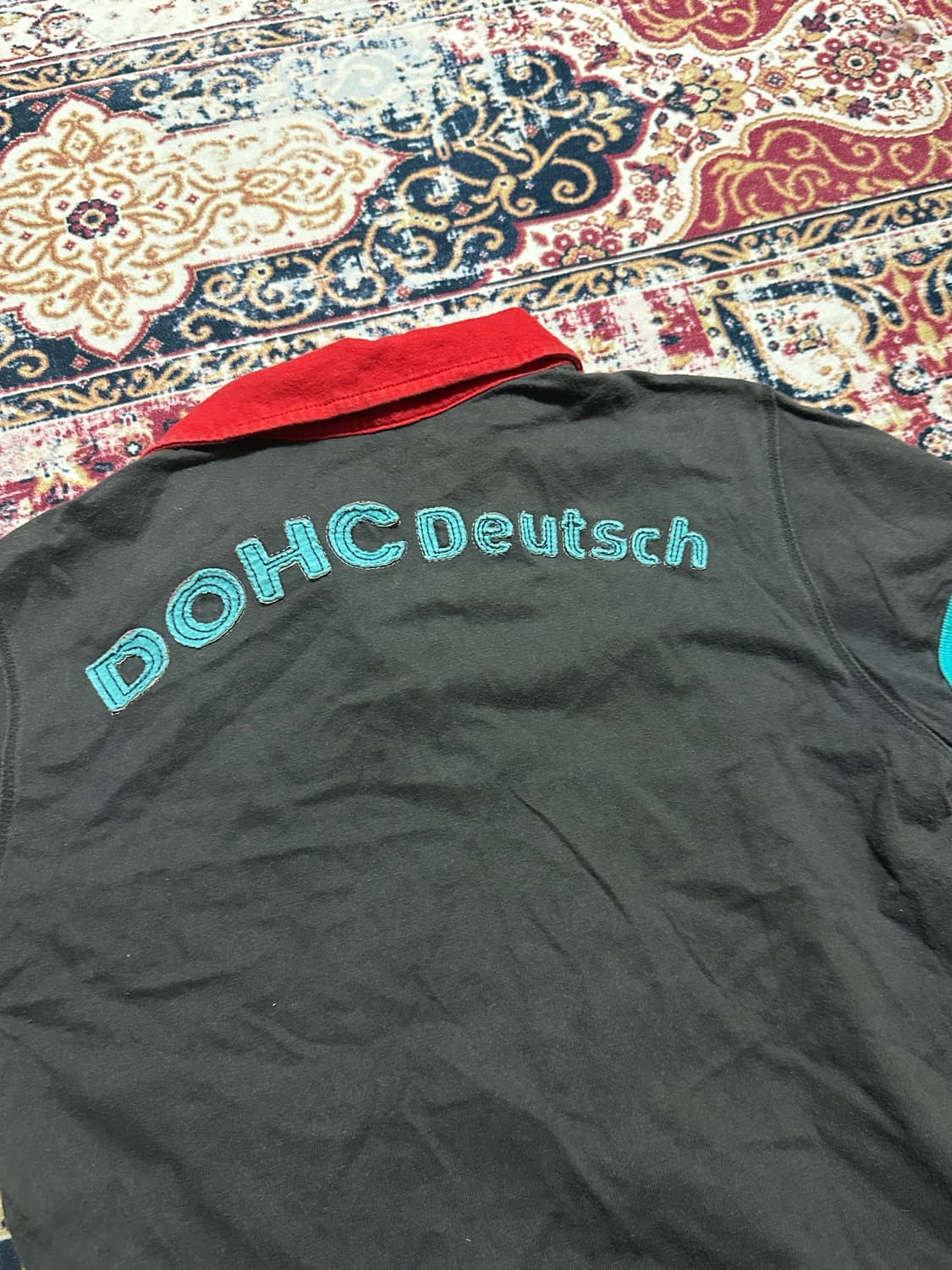 DOHC 갸루 와투케 펑크 배색 카라 탑 상품이미지3