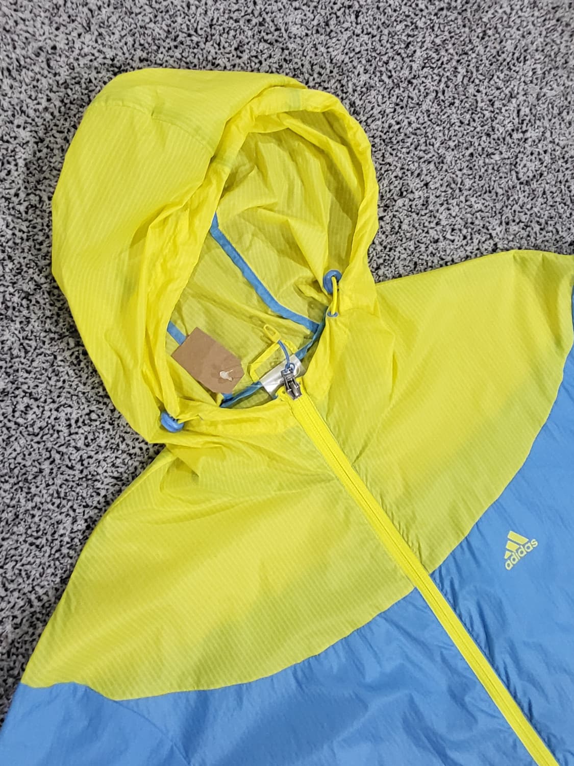Adidas 블루·옐로우 바람막이 자켓 상품이미지3