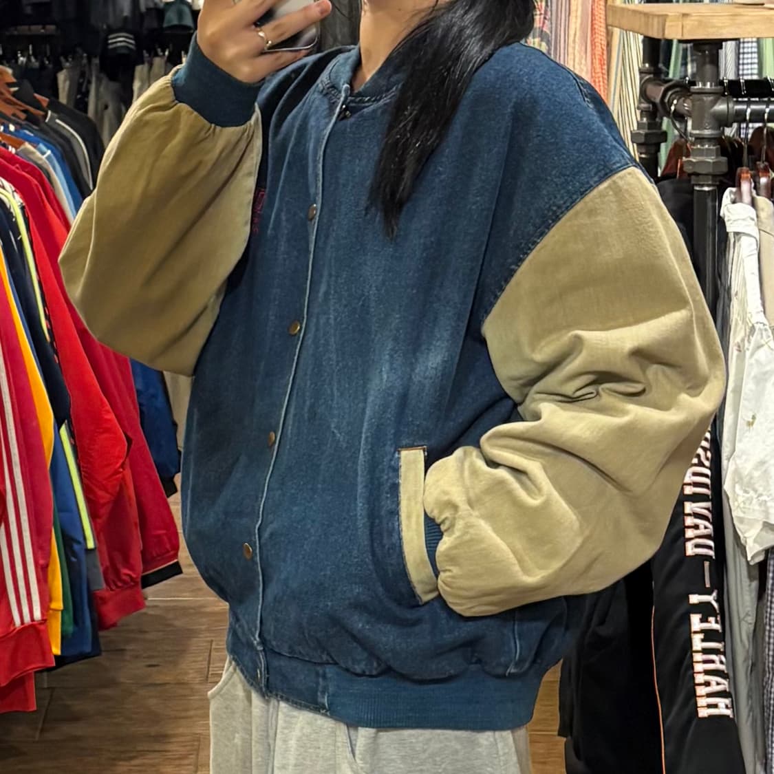 [HI] VTG 데님바시티자켓 중청 상품이미지3