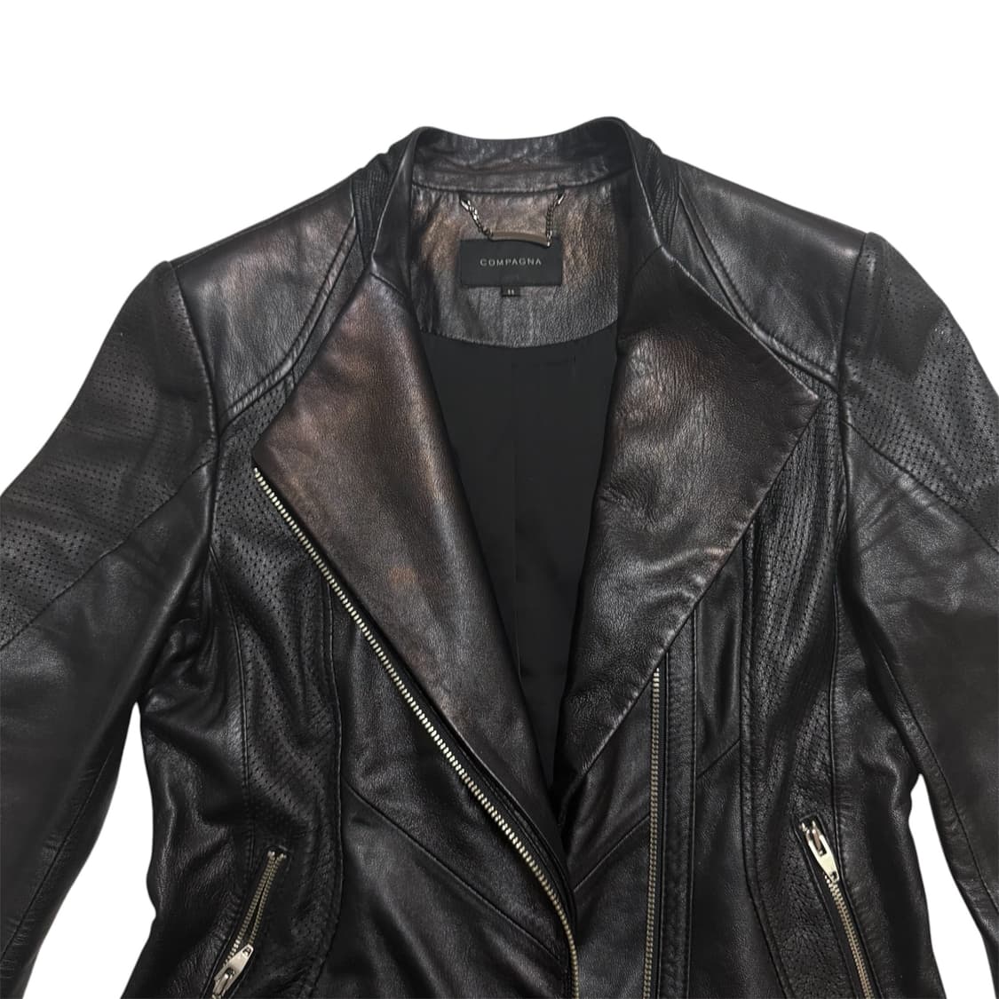 10s 뱀피디테일 선페이딩 램스킨자켓 상품이미지3