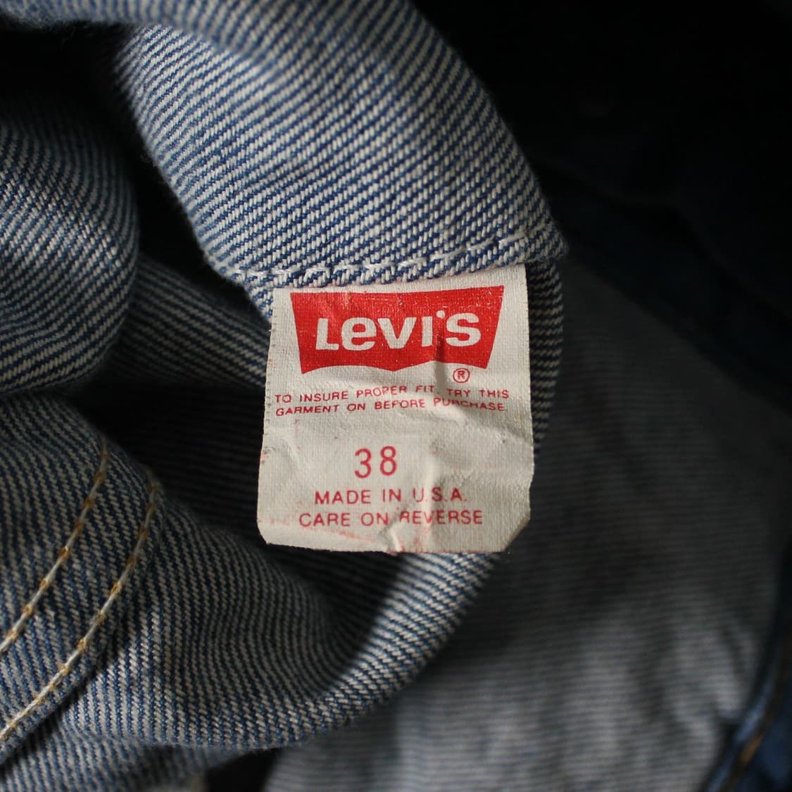 80s Levi's 리바이스 70506 USA 데님 트러커 자켓 L022 상품이미지6