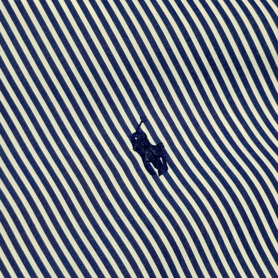 M) 폴로 랄프로렌 이지케어 블루 스트라이프 포플린 셔츠 상품이미지4