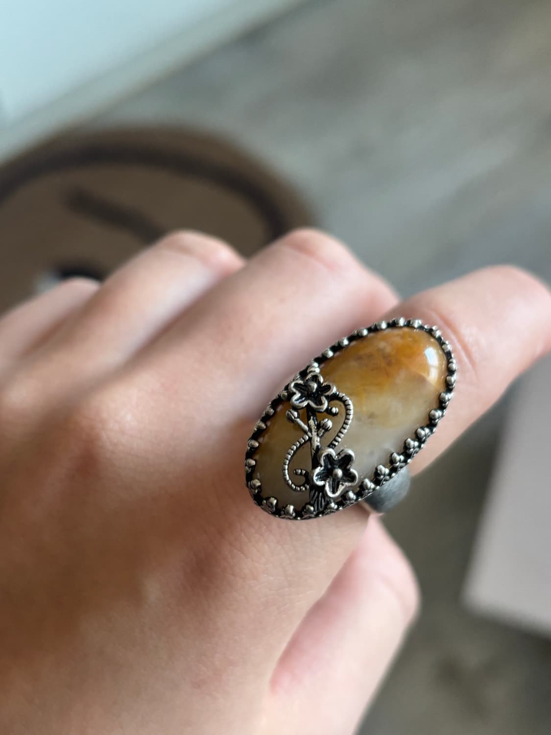 오리앤탈 일본 빈티지 플라워 반지 상품이미지1