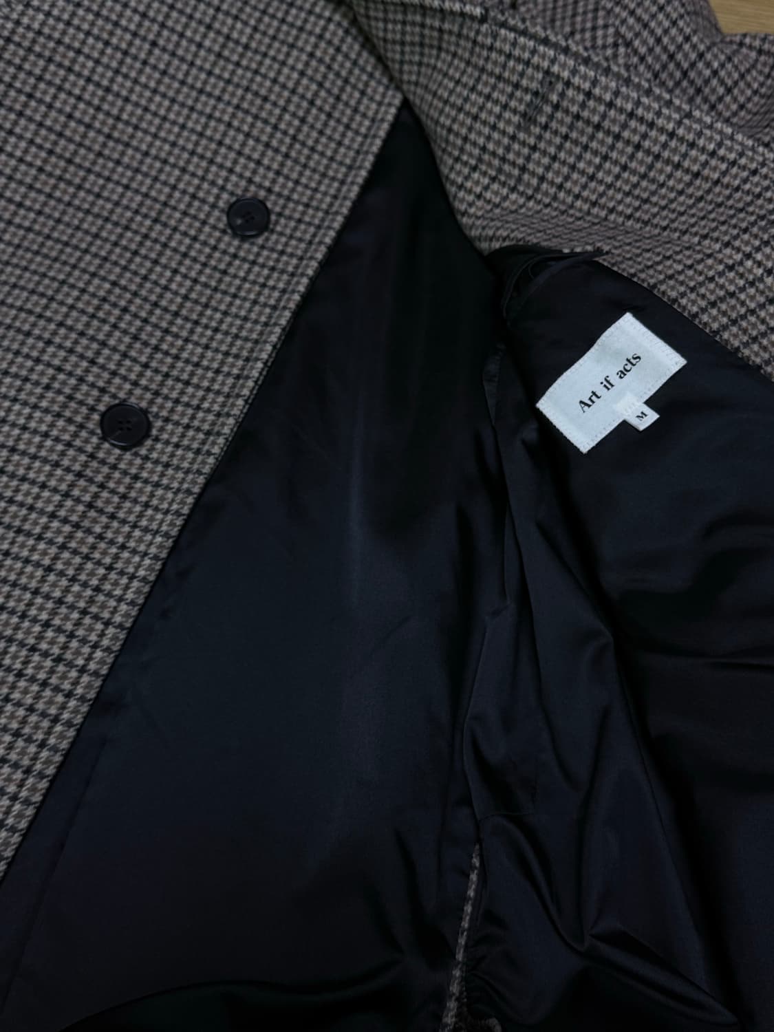 아트 이프 액츠 체크 발마칸 코트 M 상품이미지5