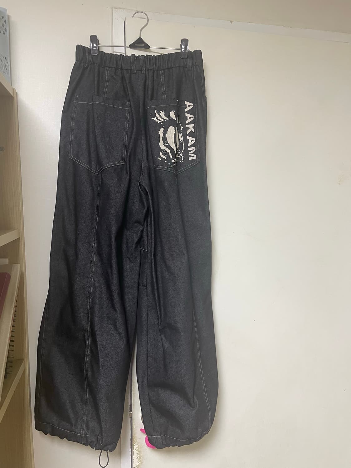 핀턱 프린티드 데님팬츠 1사이즈 상품이미지2