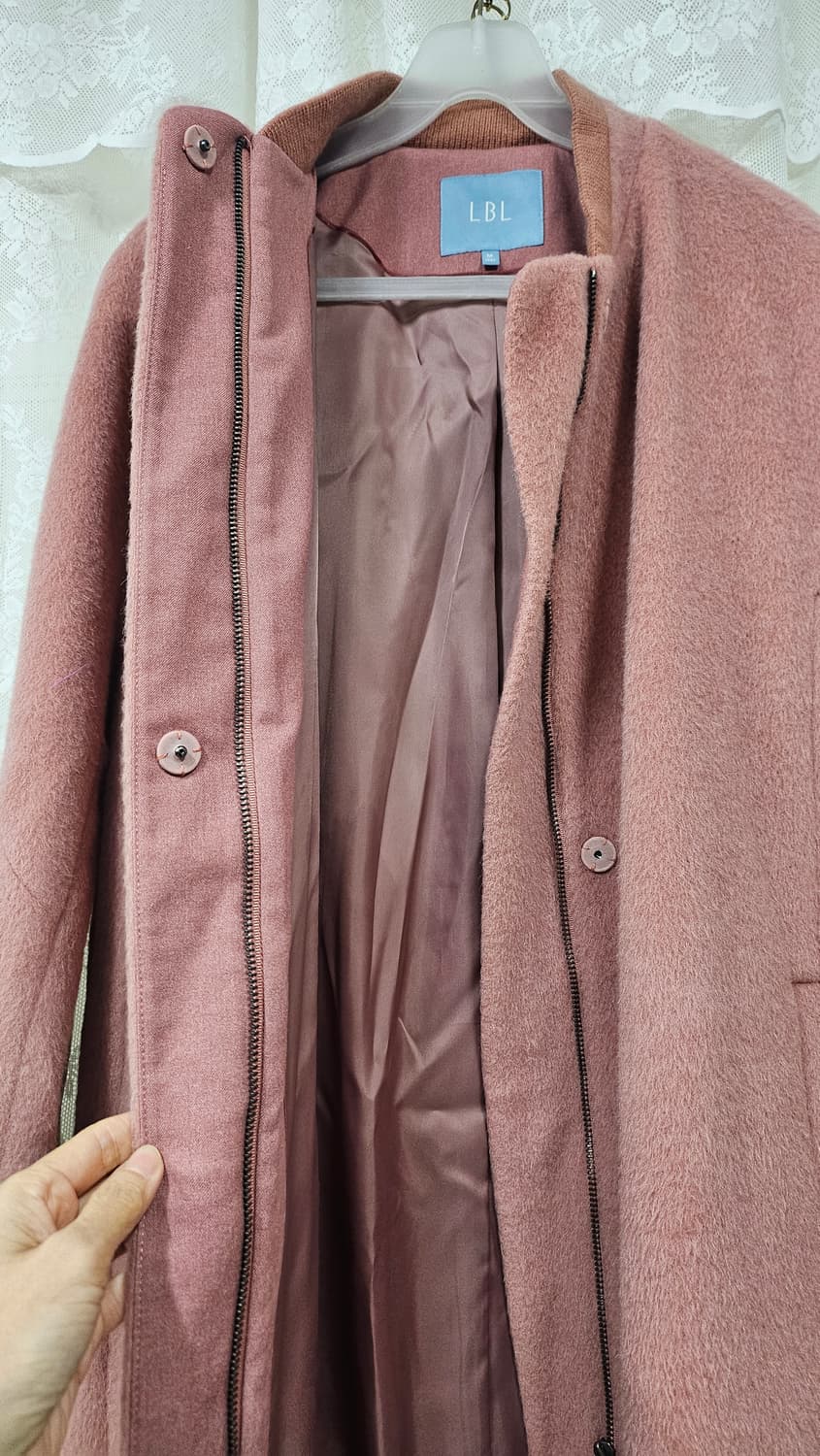 피치색상  알파카 코트 상품이미지5