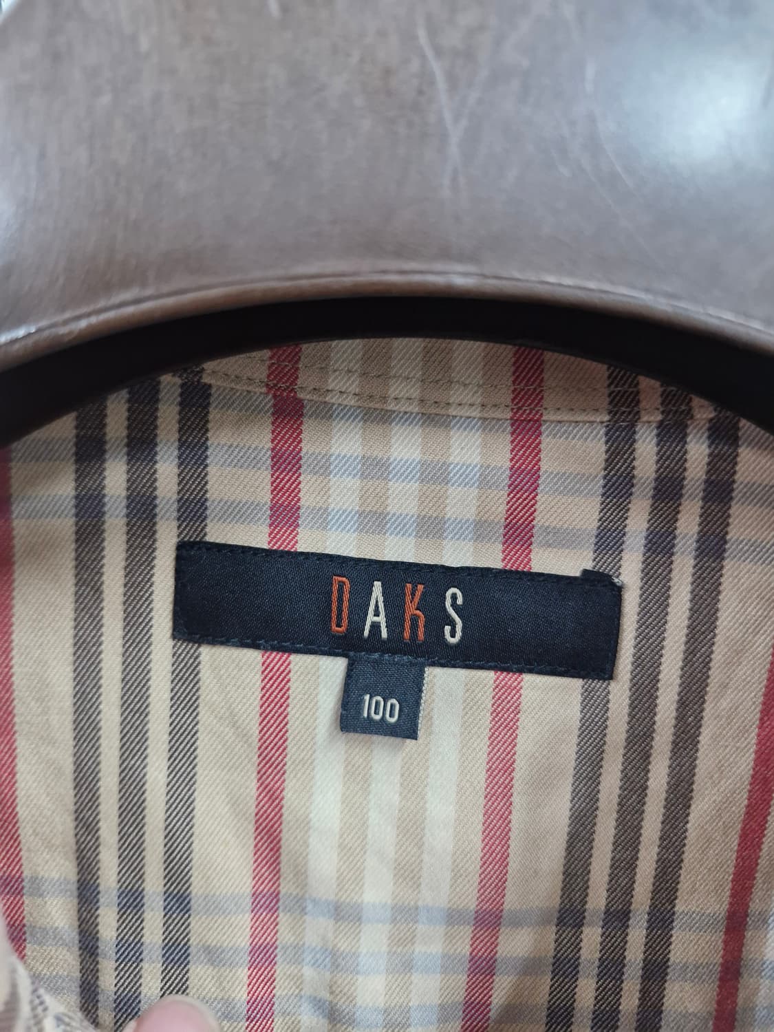 100L 닥스 체크 긴팔 셔츠. 상품이미지9