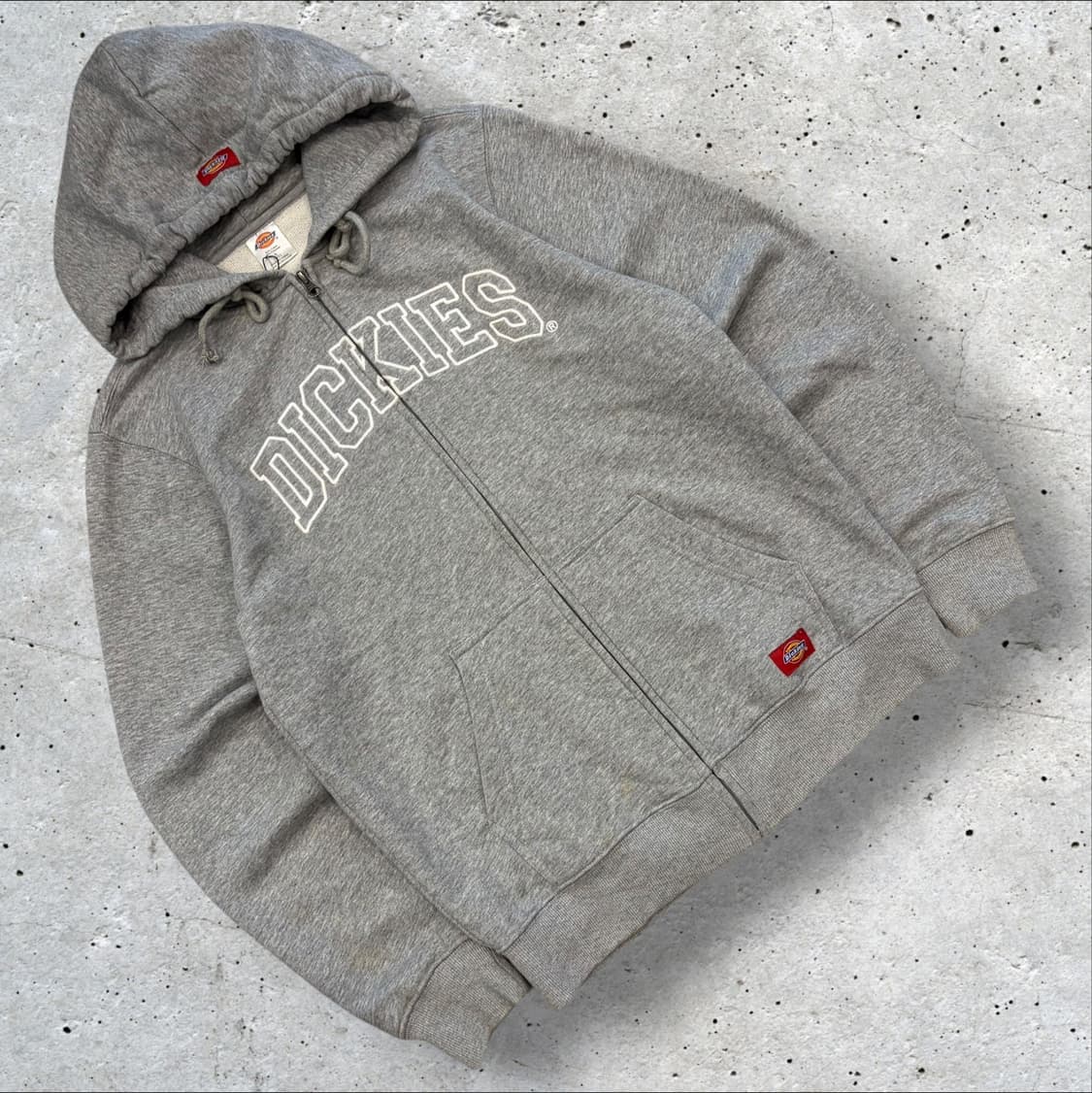 [S] 디키즈 빅로고 자수 스웻 후드집업 그레이 D761 상품이미지1