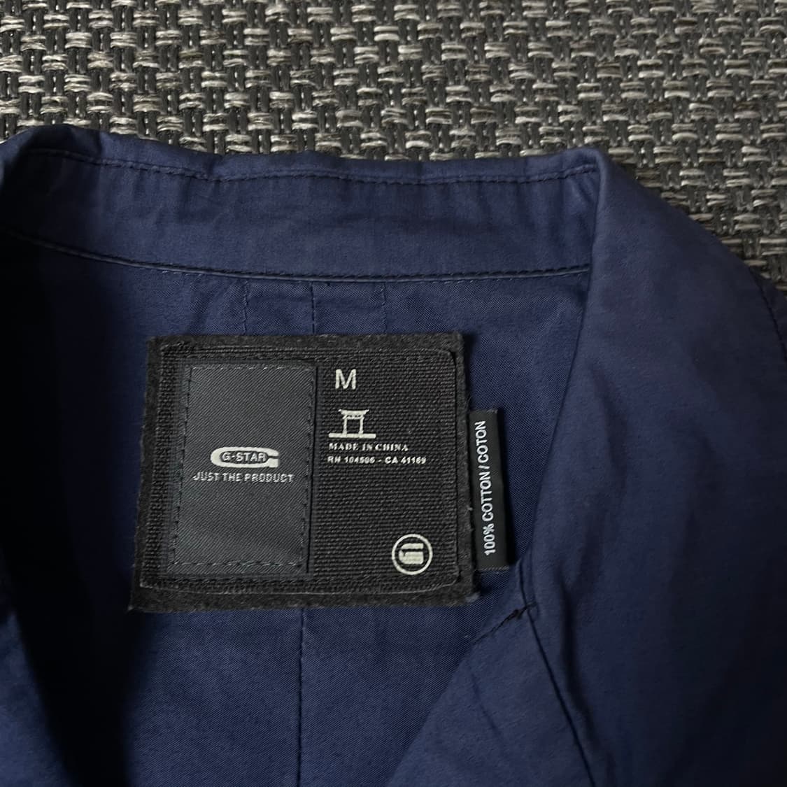 지스타로우 네이비 코튼 더블 자켓 M 상품이미지4