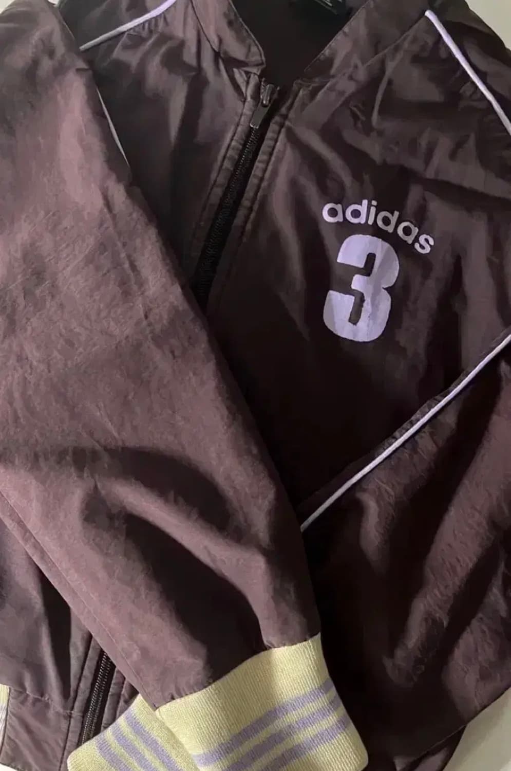 아디다스 3로고 퍼플 크롭 트랙 Adidas Crop Tracktop 상품이미지1