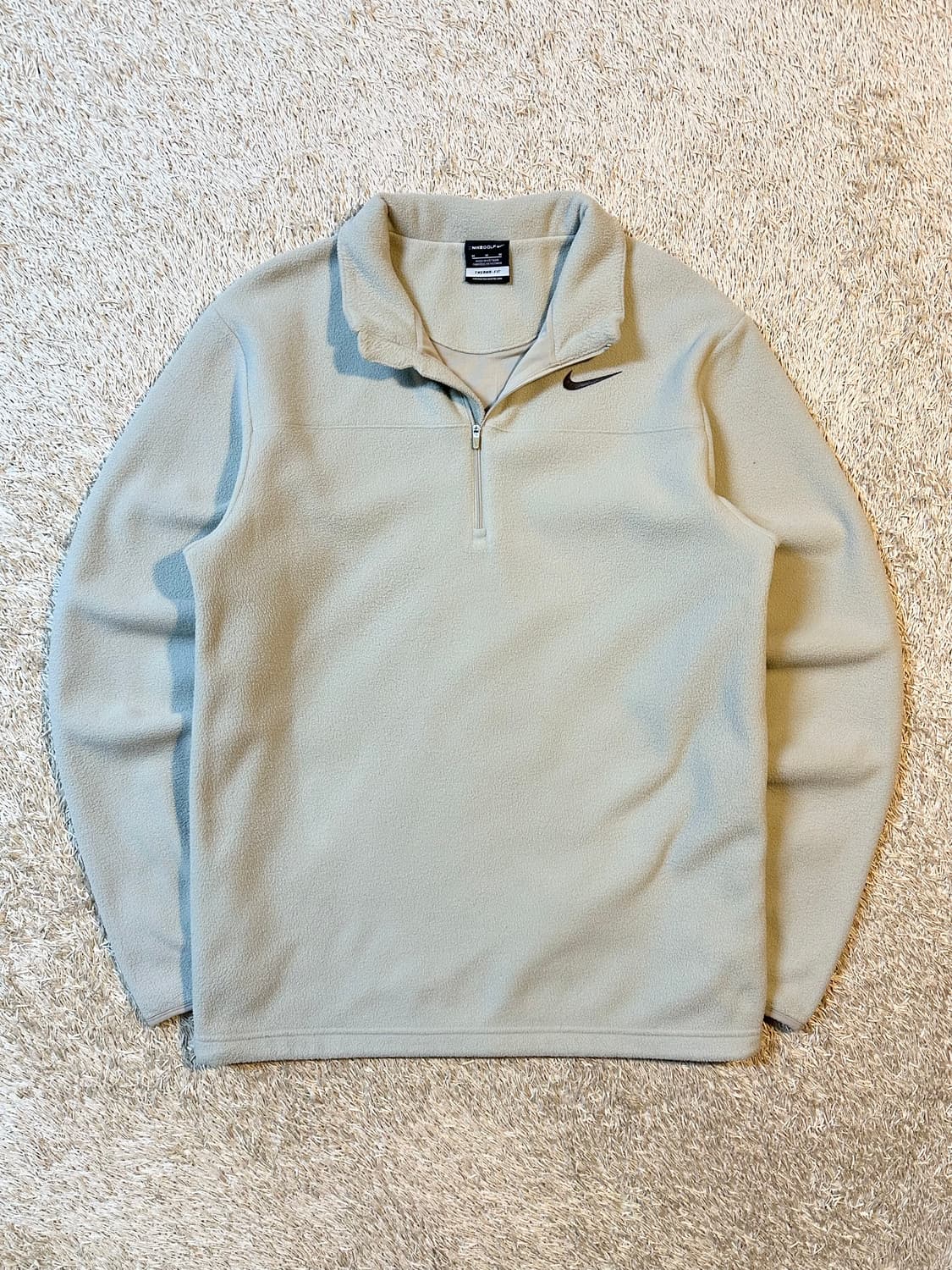 나이키 골프 써마핏 스우시 플리스 하프 반집업 라이트그레이 상품이미지1