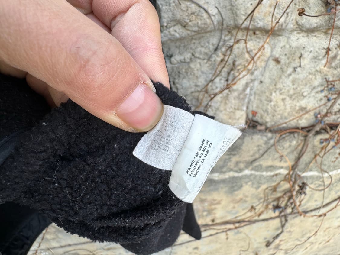 90s 파타고니아 usa 신칠라 플리스 후리스 스냅티 오버핏 블랙 상품이미지7