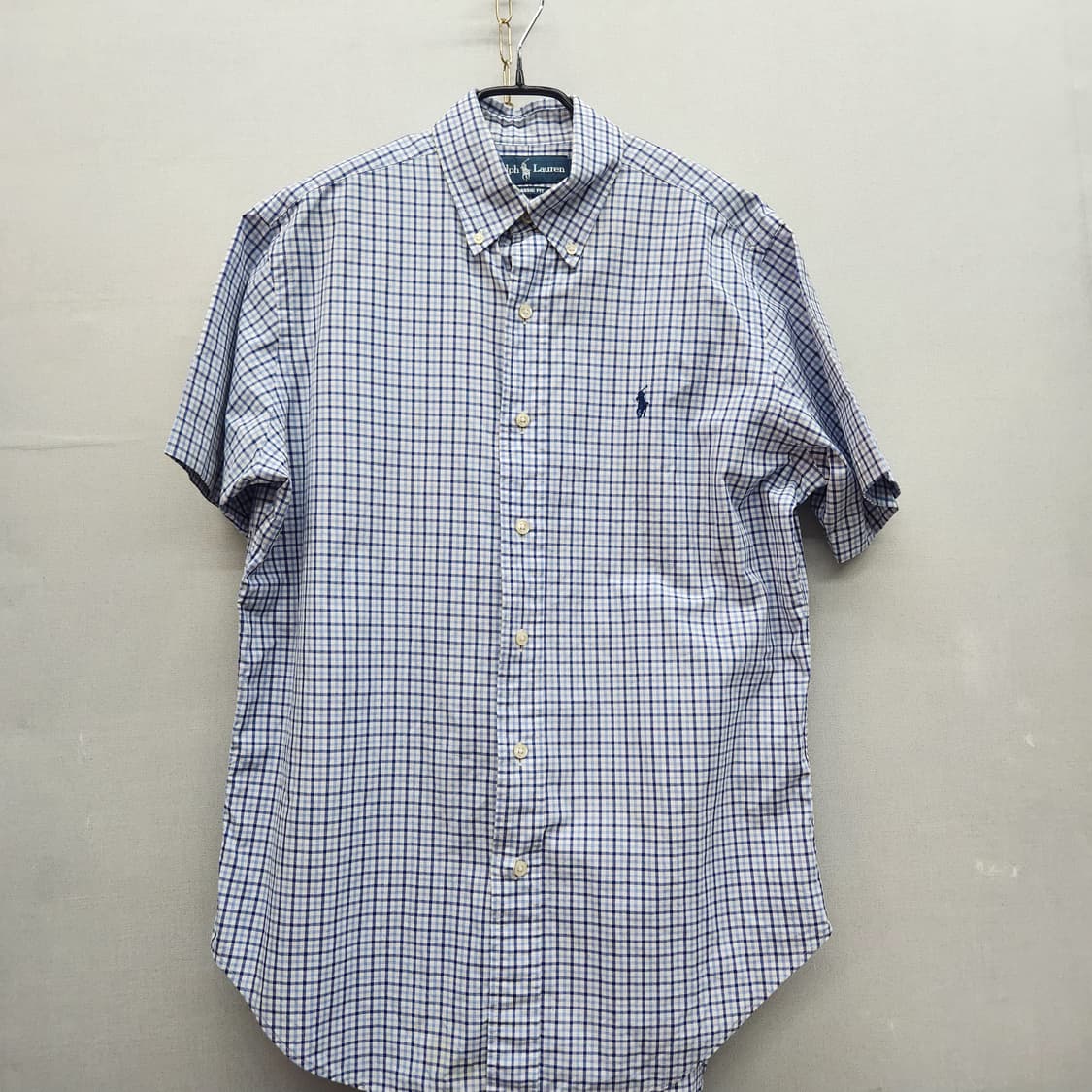 폴로랄프로렌 로고자수 체크 반팔셔츠 S(L) 상품이미지1