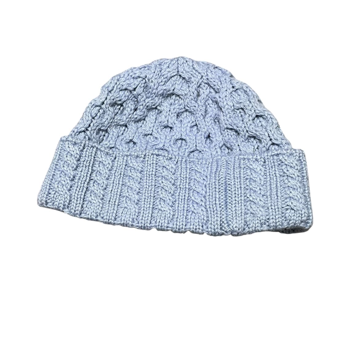 아일랜드아이 울 케이블 니트 비니 라이트 블루 상품이미지1