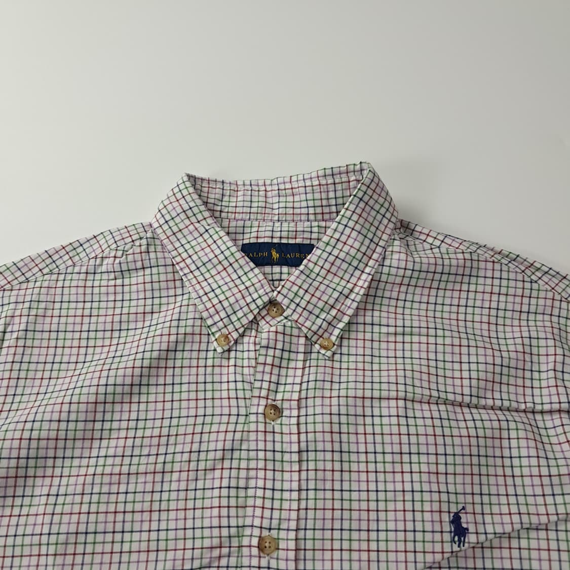 CJ010 2XL 폴로 90s 타터솔체크 멀티컬러 셔츠 남방 상품이미지2
