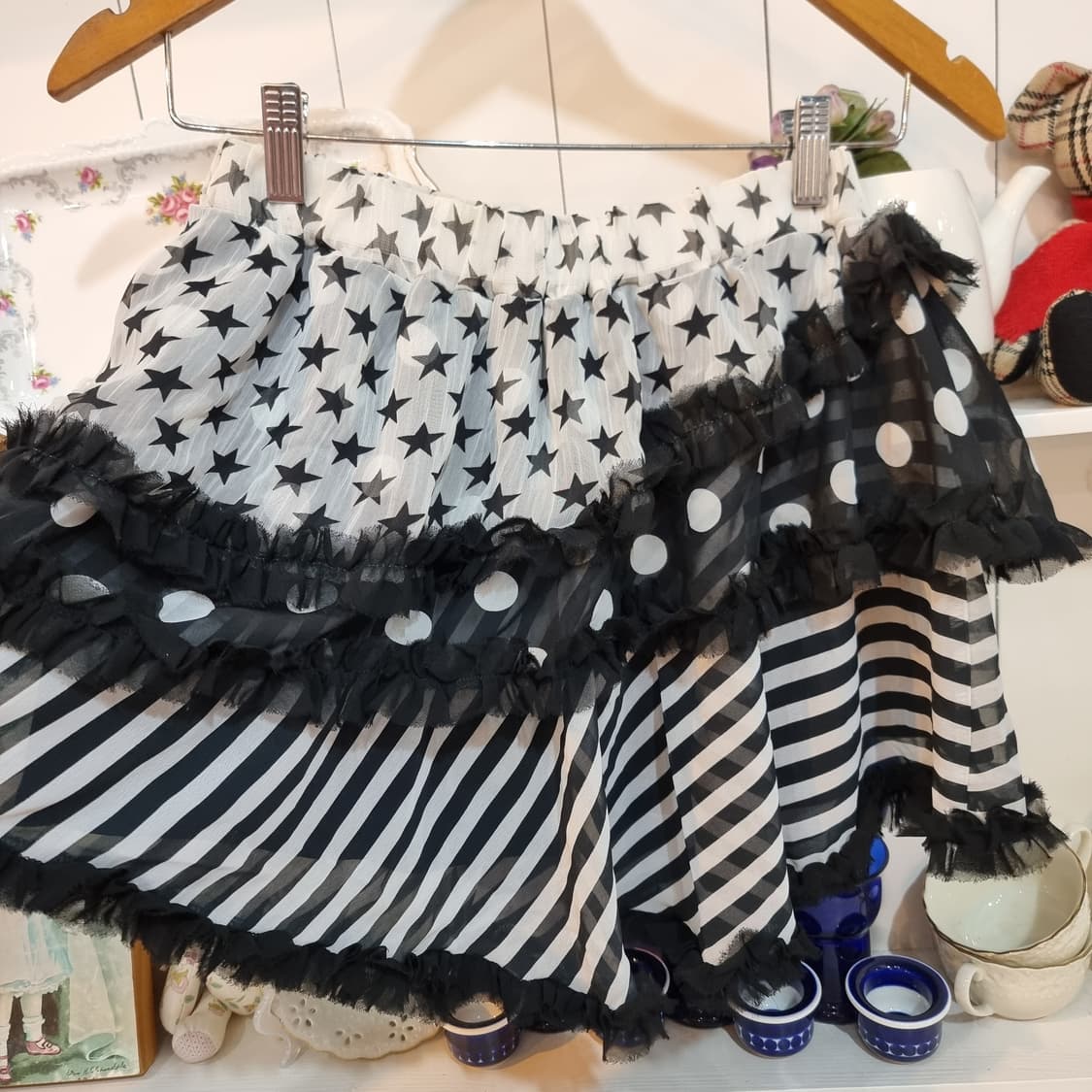 LISTEN FLAVOR(리슨 플레이버) 하라주쿠 믹스 프릴 스커트 상품이미지3