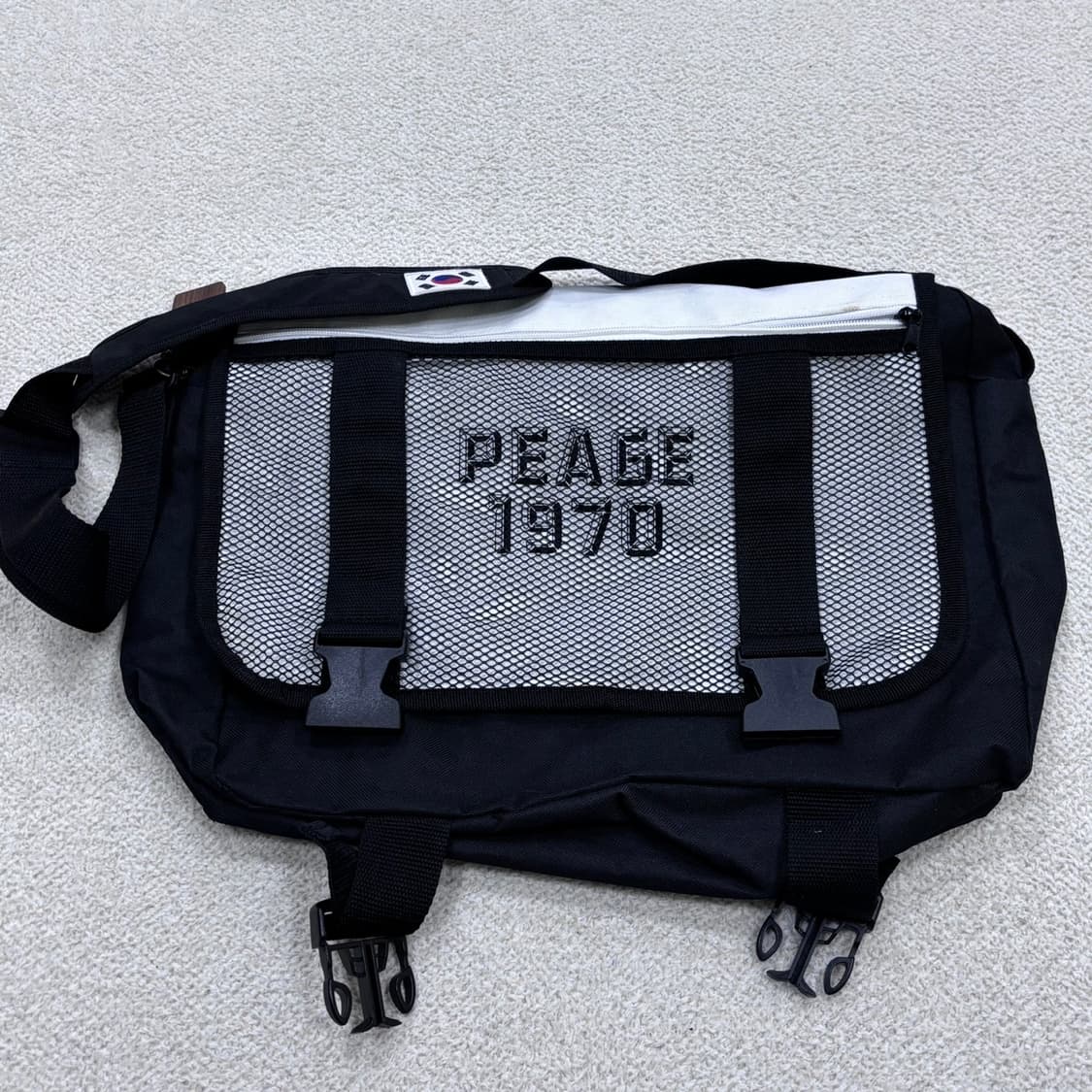 F 빈티지 블랙 메쉬 메신저백 0409E 상품이미지1