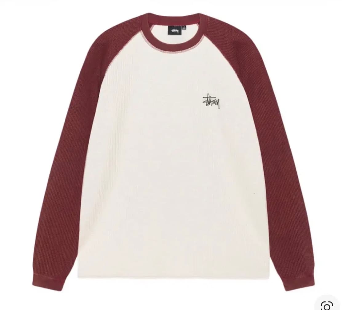 스투시 베이직 스투시 써멀 투톤 롱슬리브 티셔츠 오프 화이트 상품이미지1