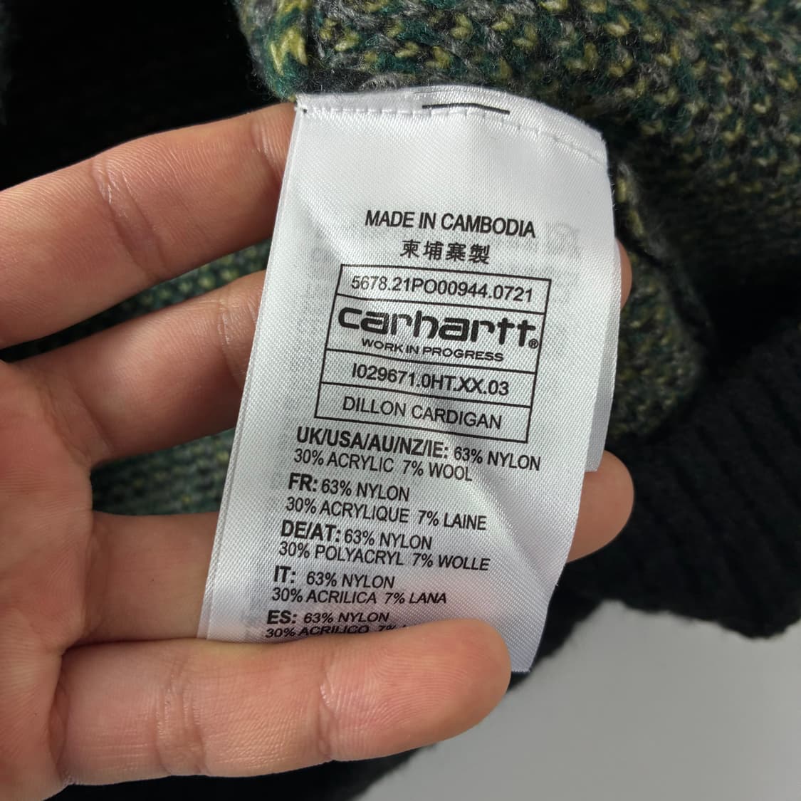 Carhartt  칼하트 WIP 딜런 스트라이프 니트 가디건  상품이미지6