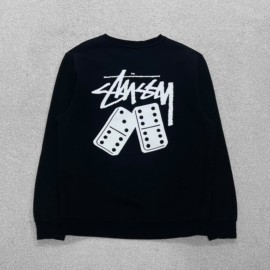 스투시 Stussy 도미노 다이스 크루넥 맨투맨 블랙 상품이미지1