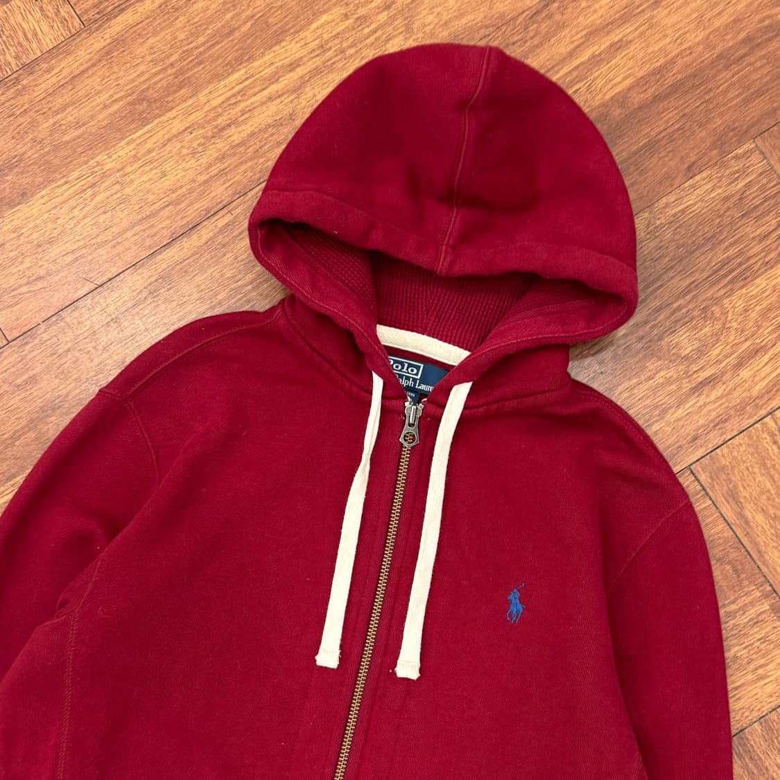 S 폴로 랄프로렌 버건디 해비스웻 후드 집업  상품이미지2