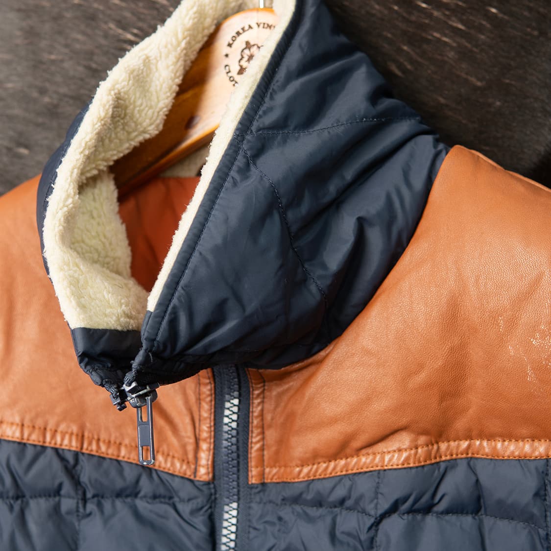 [103] 90s~ Schott 웨스턴 레더요크 다운자켓  상품이미지2