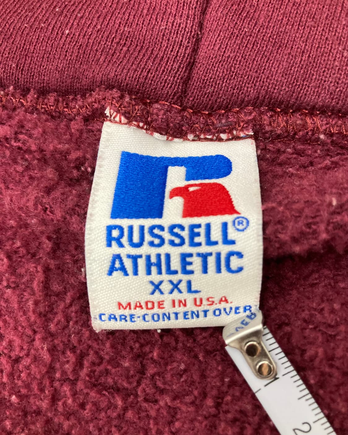 90s Russell Zip Up Hoodie (burgundy) 상품이미지3
