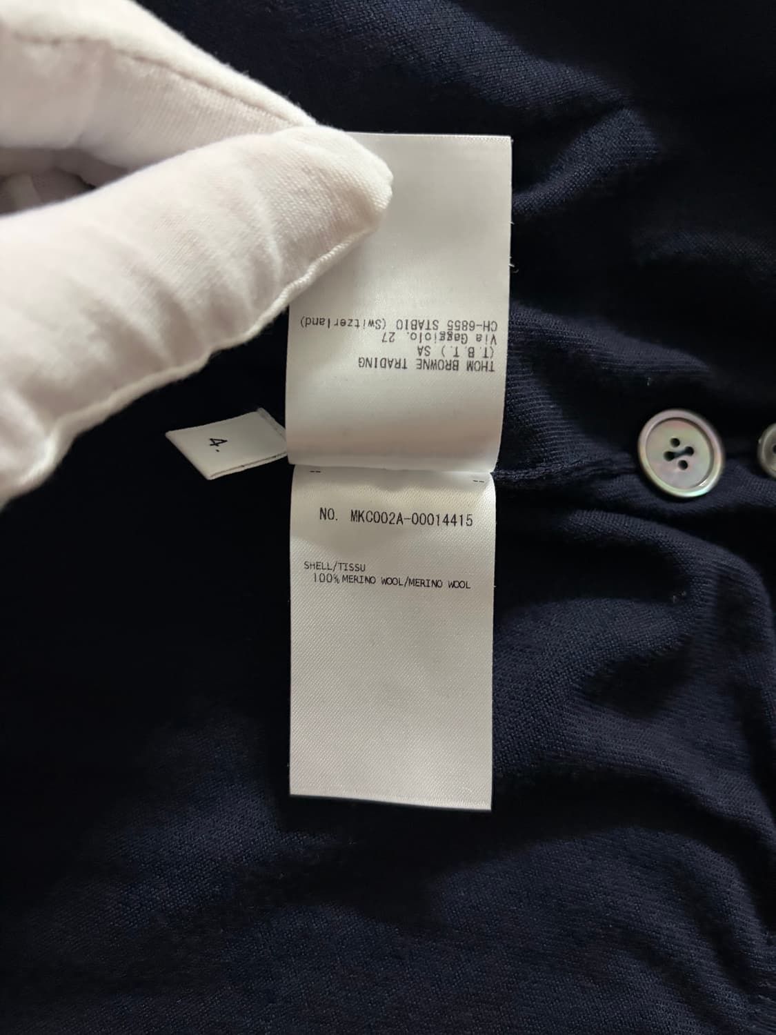 (실착 1회, 4) 톰브라운 메리노울 가디건 상품이미지6