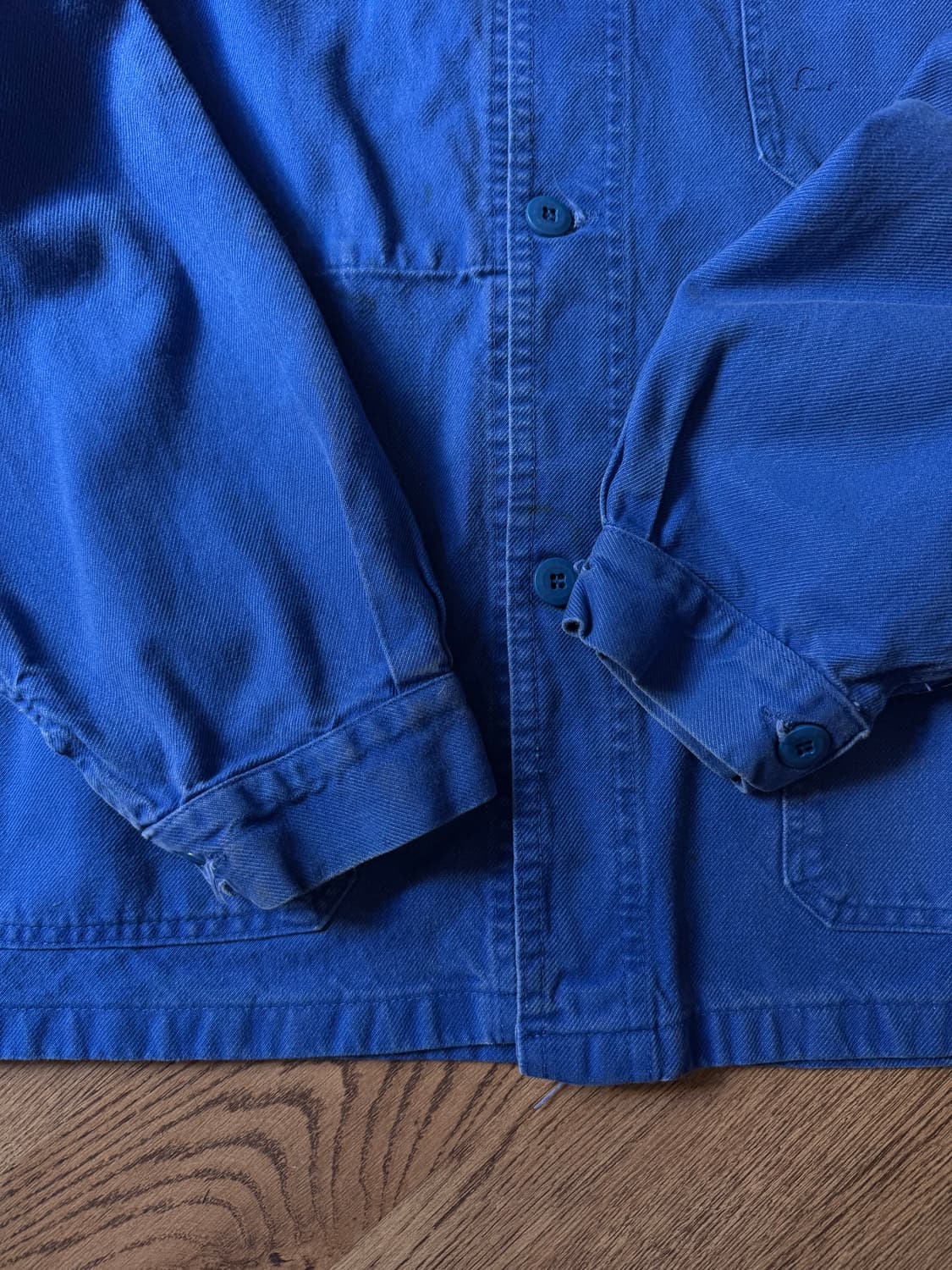 [XL]90's 빈티지 잉크블루 프렌치 워크자켓 상품이미지5