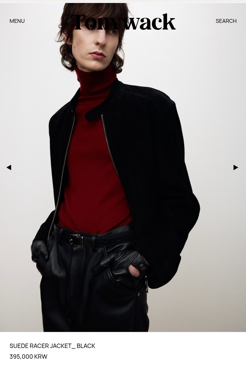 토니웩 카우하이드 레이서 스웨이드 자켓 M 상품이미지1