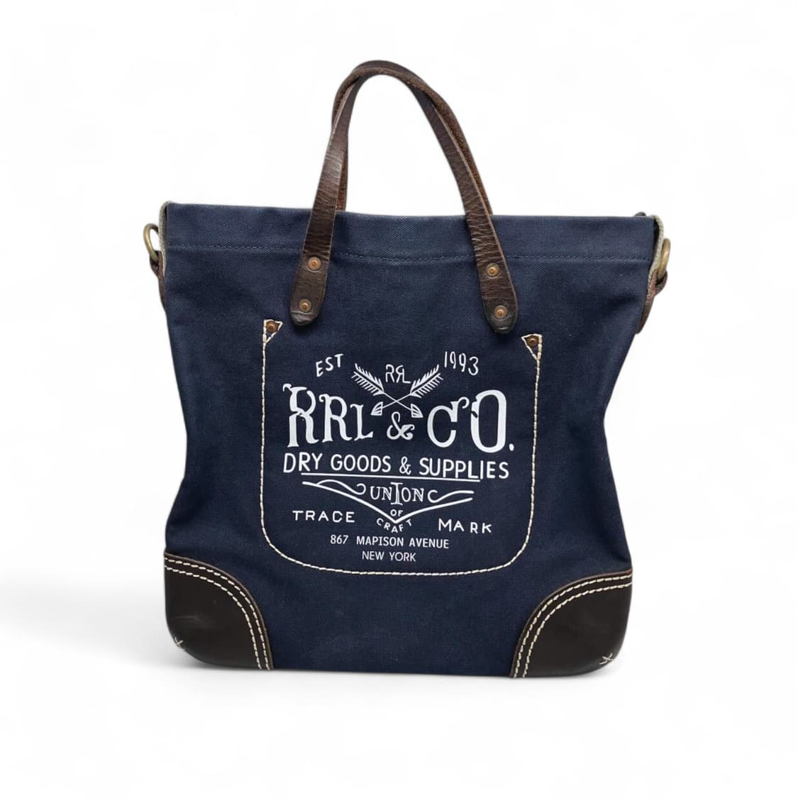 더블알엘 RRL 캔버스 레더 토트백 크로스백 상품이미지1