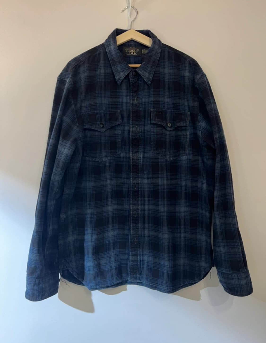 더블알엘 RRL 블루 체크 셔츠 L 상품이미지1