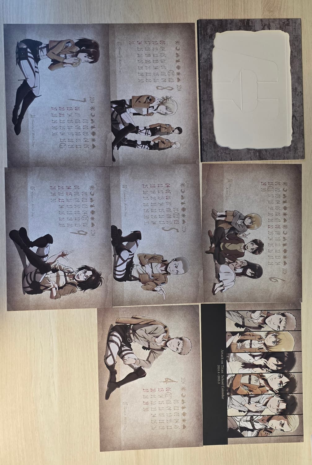 한정판 진격의거인 블루레이박스 조사병단 켈린더 설정 북클릿 일러스트컷 상품이미지2