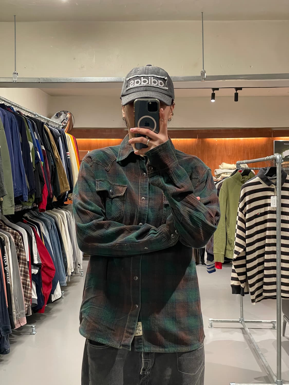 Oil cake 빈티지 웨스턴 체크 셔츠   상품이미지2