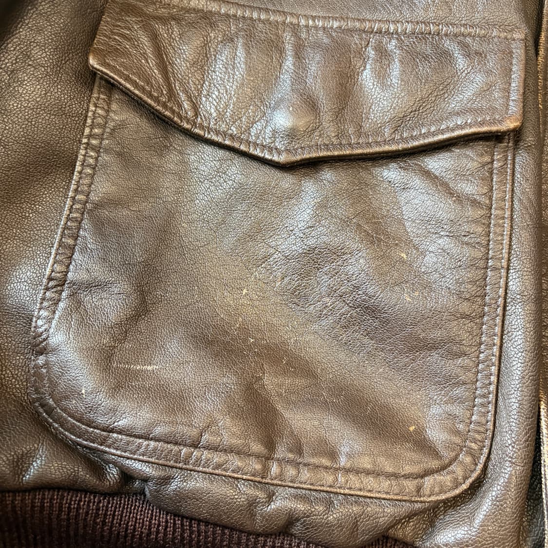 90s 90년대 미국 생산 L.L.bean A-2 레더 자켓 상품이미지5