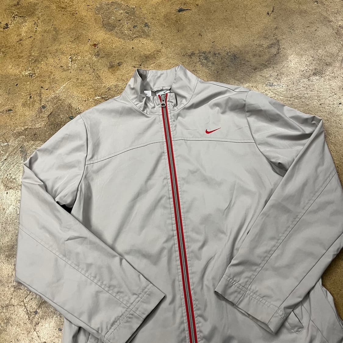 [정품/L] 나이키 바람막이 자켓 그레이 레드 b14 상품이미지1
