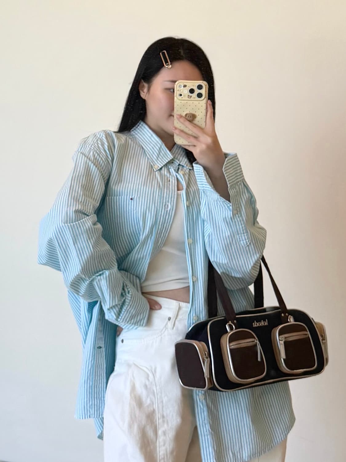 타미(Tommy Hilfiger) 코튼 L/S 민트스트라이프 상품이미지1