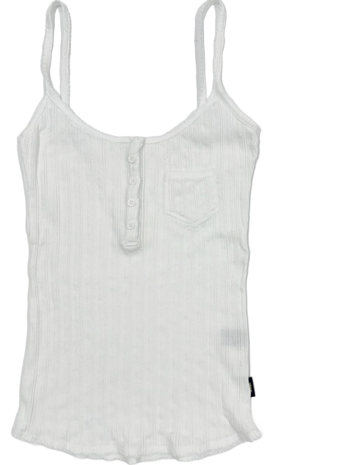 빈티지 화이트 하프 단추 슬리브리스 상품이미지2