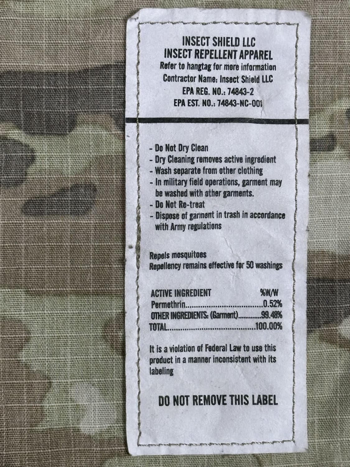 미군 ocp 멀티탬 전투복 상의 (M/L) (L) 상품이미지7