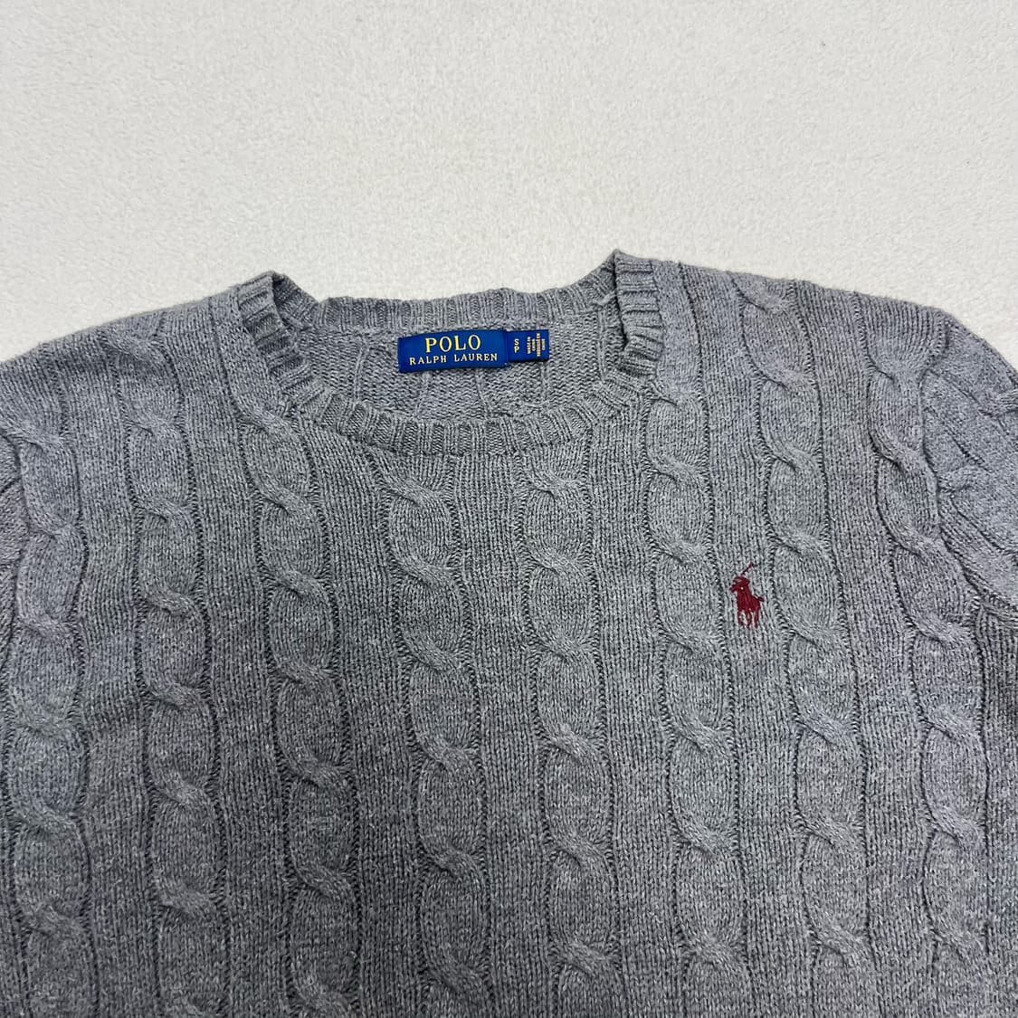 Polo Ralph Lauren grey cable knit 상품이미지5